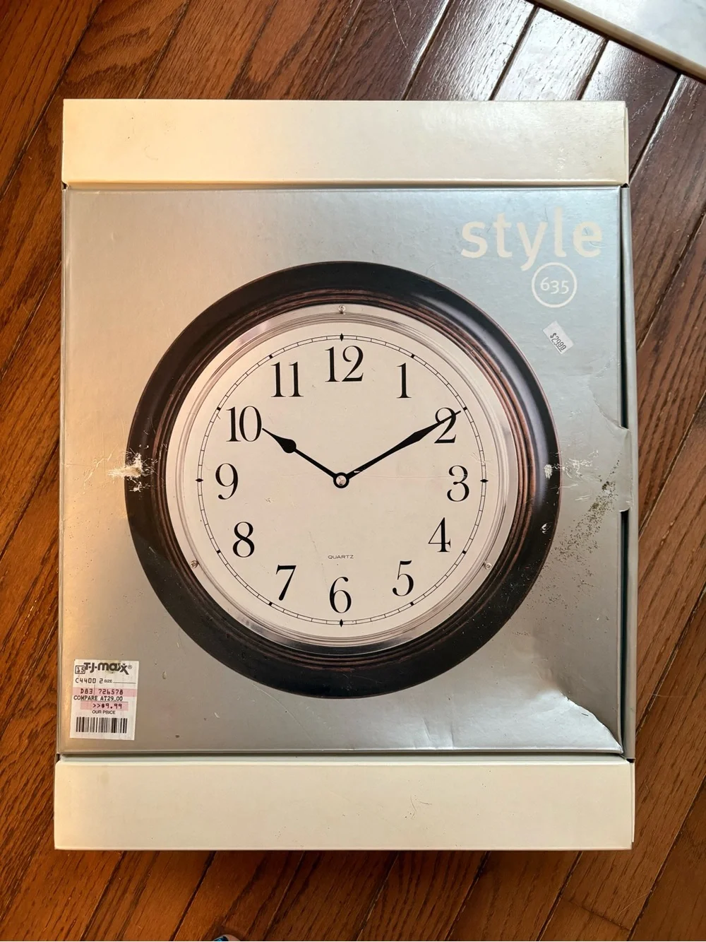 NWT Style Wall Clock - Black Frame